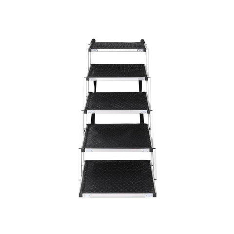 5 Steps Dog Ramp Adjustable Height Black