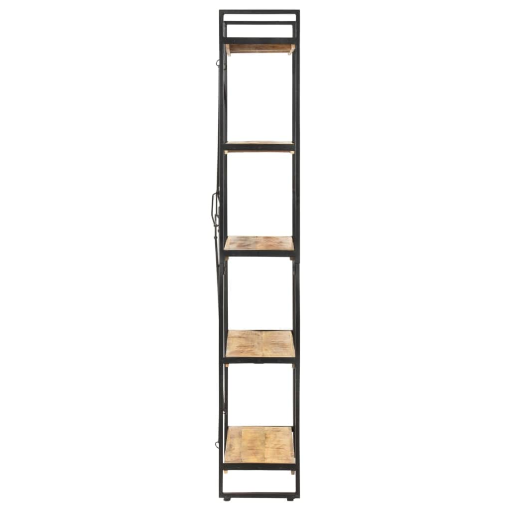 5-Tier Bookcase Solid Rough Mango