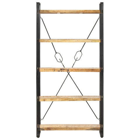 5-Tier Bookcase Solid Rough Mango