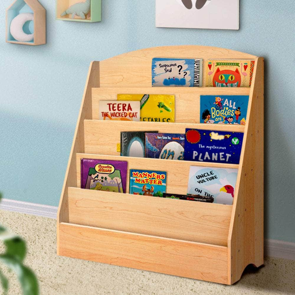 5 Tiers Kids Bookshelf Magazine Shelf Organiser Bookcase Display Rack