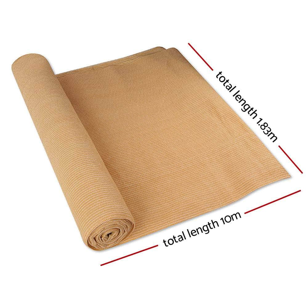 50% Shade Cloth 1.83X10M Shadecloth Sail Hevy Duty Beige