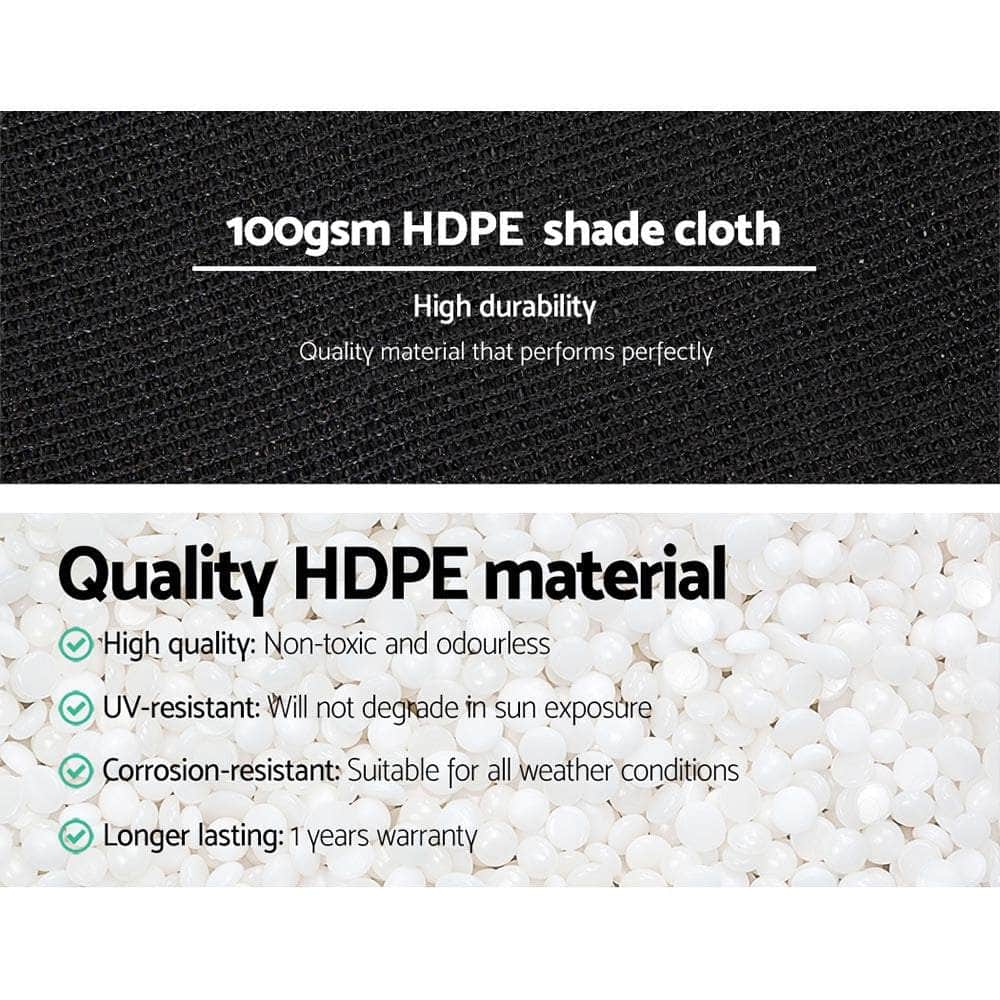 50% Shade Cloth 1.83X20M Shadecloth Sail Heavy Duty Black