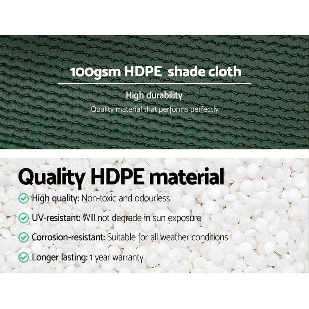 50% Shade Cloth 3.66X20M Shadecloth Wide Heavy Duty Green