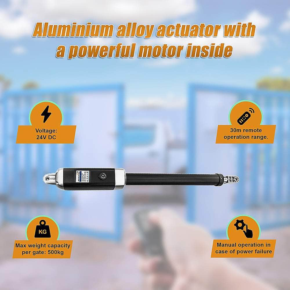 500KG 10W Solar Single Swing Auto Motor Remote Gate Opener