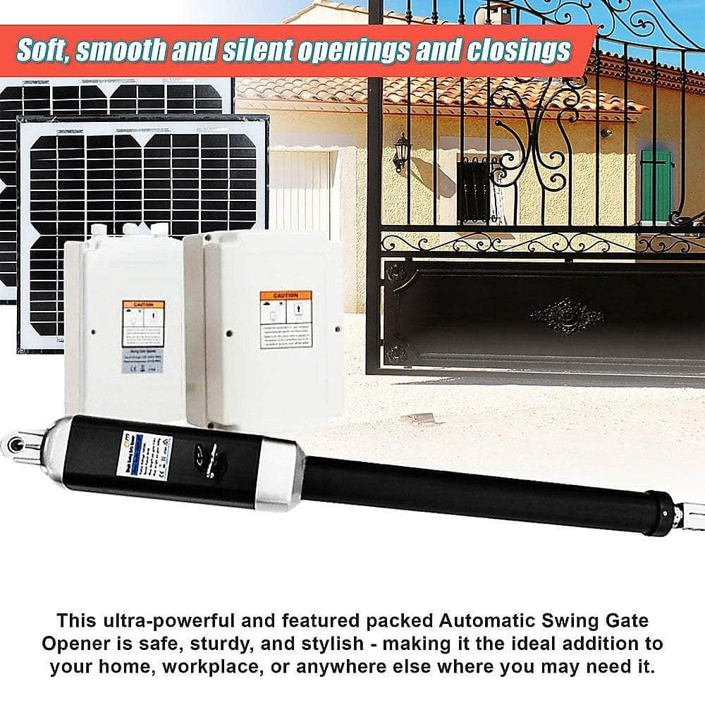 500KG 20W Solar Single Swing Auto Motor Remote Gate Opener