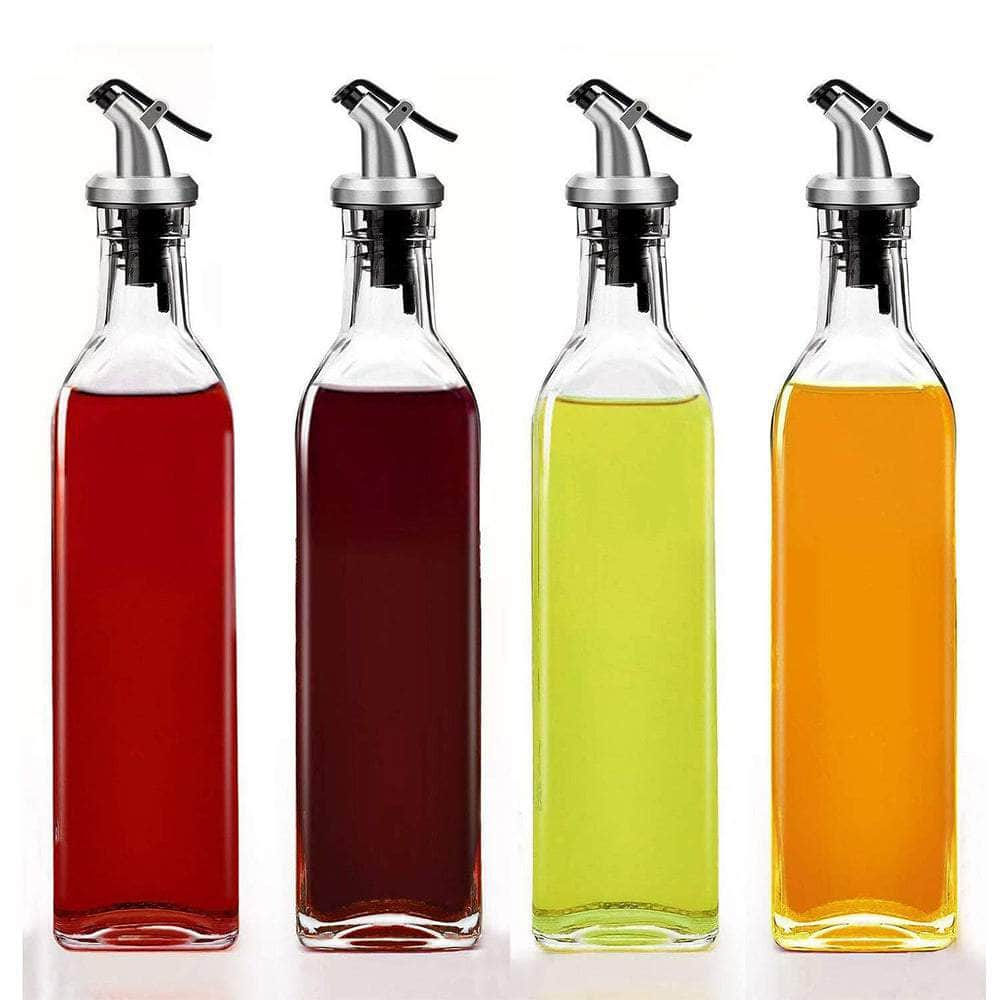 500ml Glass Oil Vinegar Pourer Set 4PCS