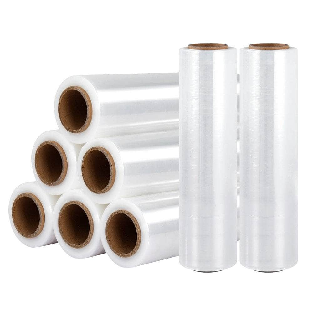 500Mm X 400M Stretch Film Pallet Shrink Wrap 8 Rolls Package Use Plastic Clear