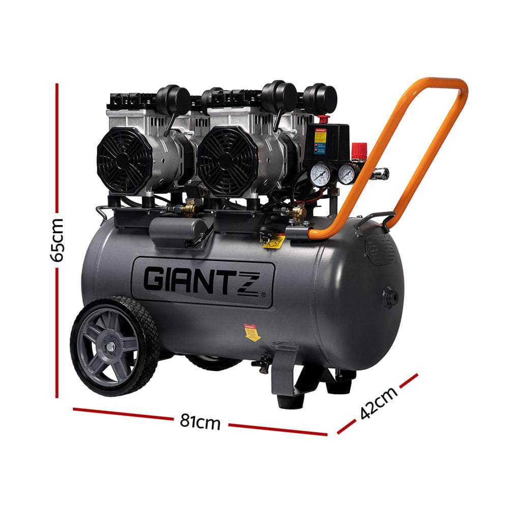 50L Air Compressor 3.0HP Oil-Free Quiet Electric Portable Air Inflator