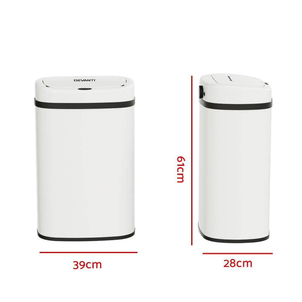 50L Sensor Bin Motion Rubbish Automatic White