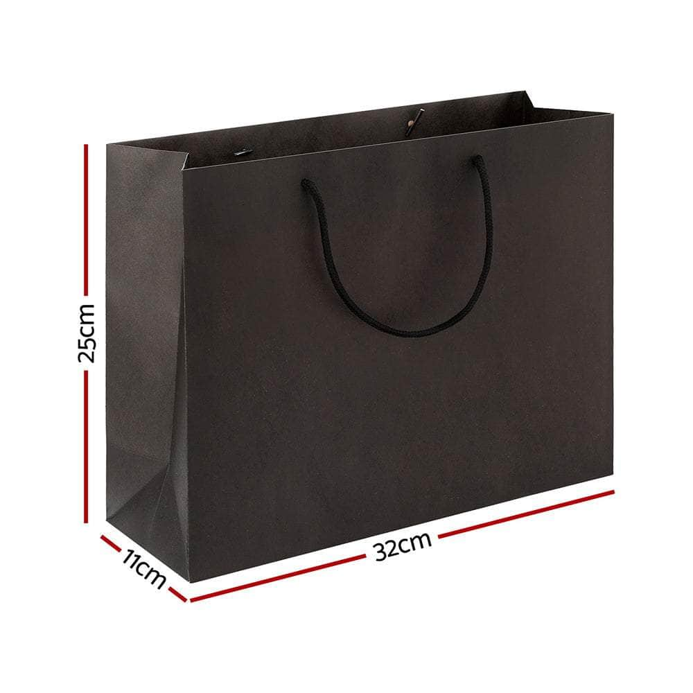 50Pcs Reusable Black Paper Gift Bags