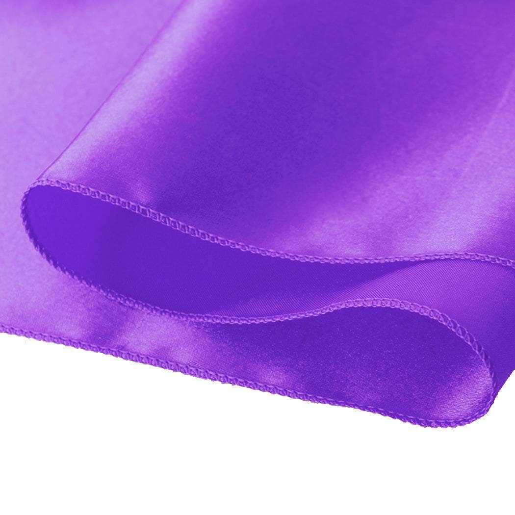 50x Satin Chair Sashes Cloth Cover Wedding Lavender