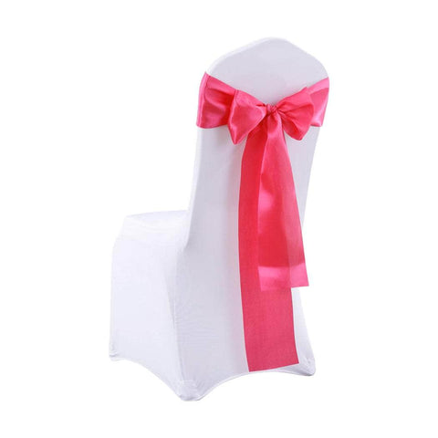 50x Satin Chair Sashes Cloth Cover Wedding Mauve