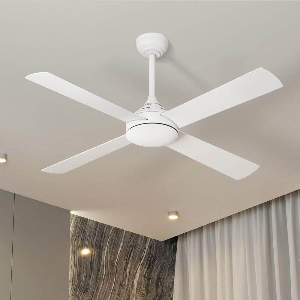 52'' Ceiling Fan AC Remote Control Timer 4 Blades