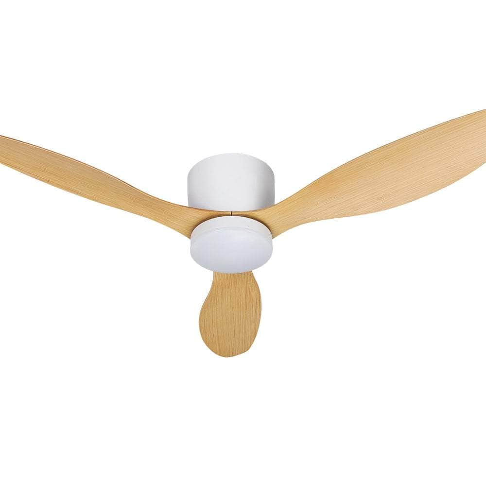 52'' Ceiling Fan Dc Motor W/Light W/Remote - Light Wood