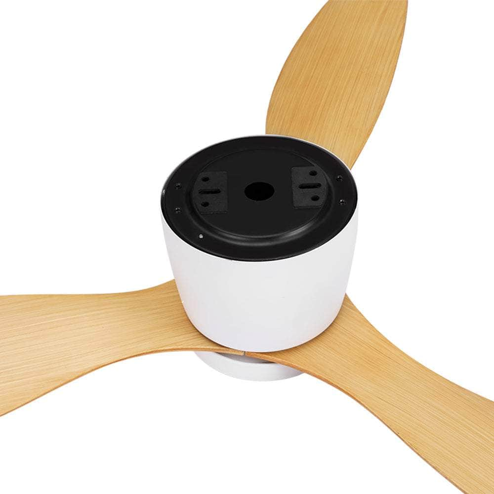 52'' Ceiling Fan Dc Motor W/Light W/Remote - Light Wood