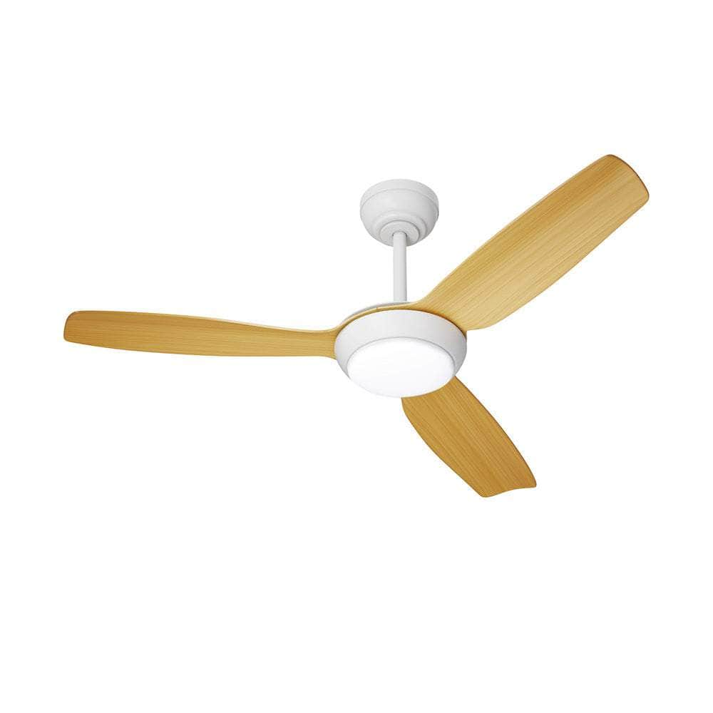 52" Ceiling Fan with Light DC Remote Control 5 Speed Black/Wood