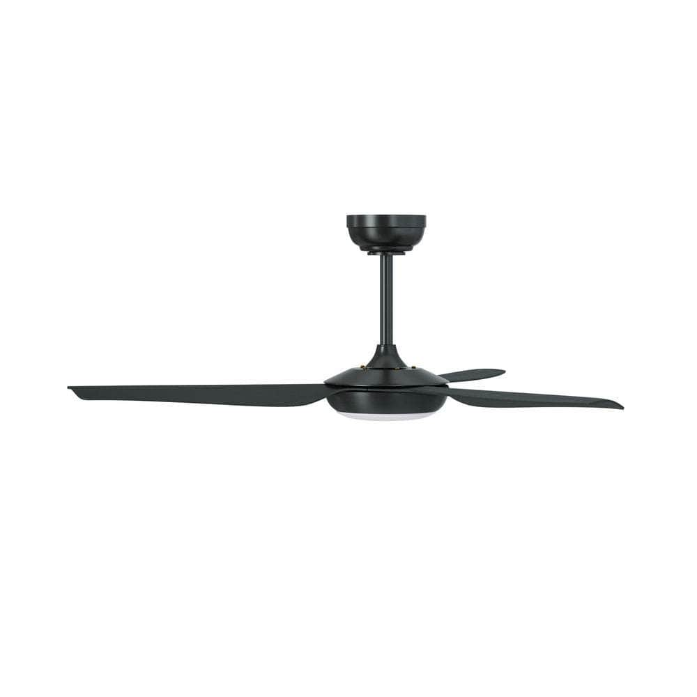 52" Ceiling Fan with Light DC Remote Control 5 Speed Black/Wood