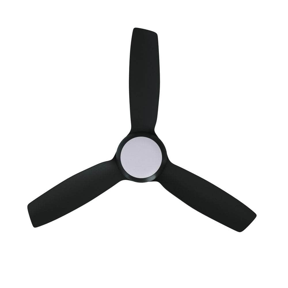 52" Ceiling Fan with Light DC Remote Control 5 Speed Black/Wood