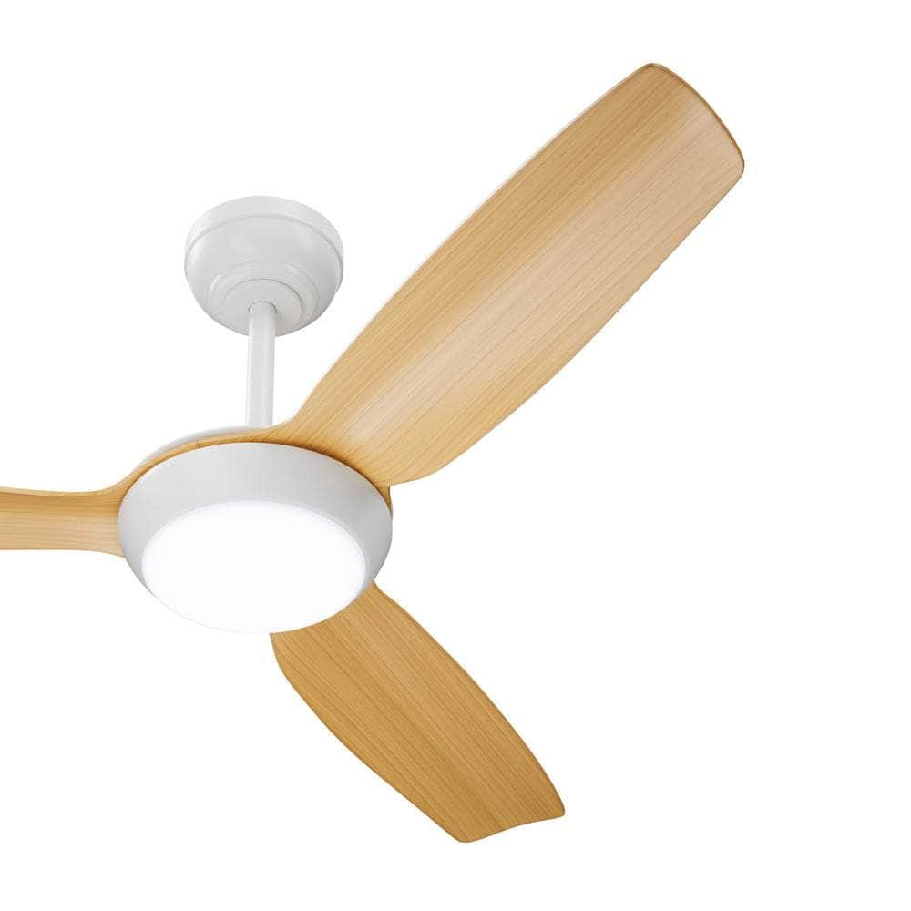 52" Ceiling Fan with Light DC Remote Control 5 Speed Black/Wood