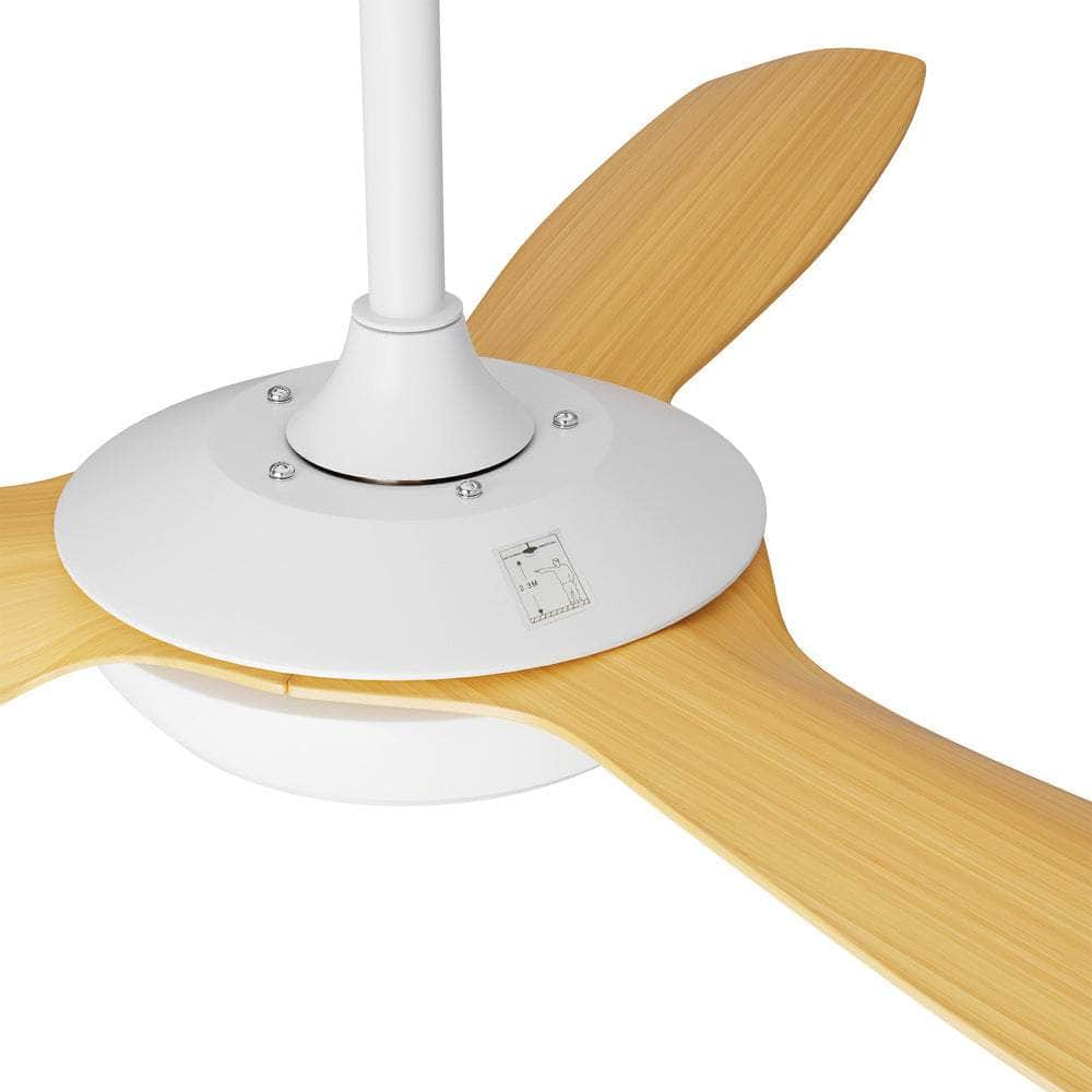 52" Ceiling Fan with Light DC Remote Control 5 Speed Black/Wood