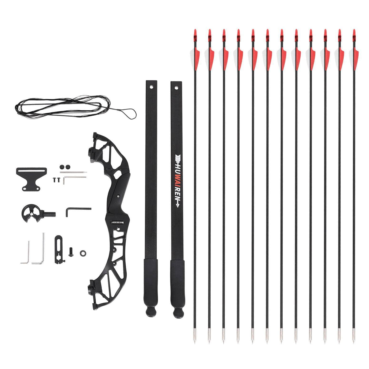 55lbs Bow Arrow Set Recurve Takedown Archery Hunting Green