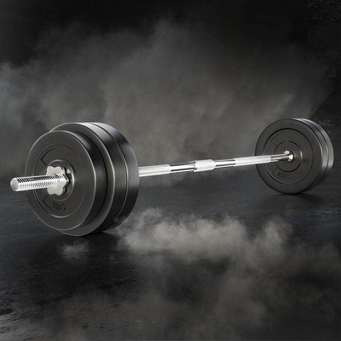 58Kg Barbell Set Weight Plates Bar Lifting Bench 168Cm