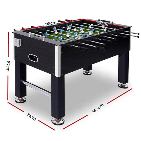 5Ft Black Soccer Table Foosball Football Game