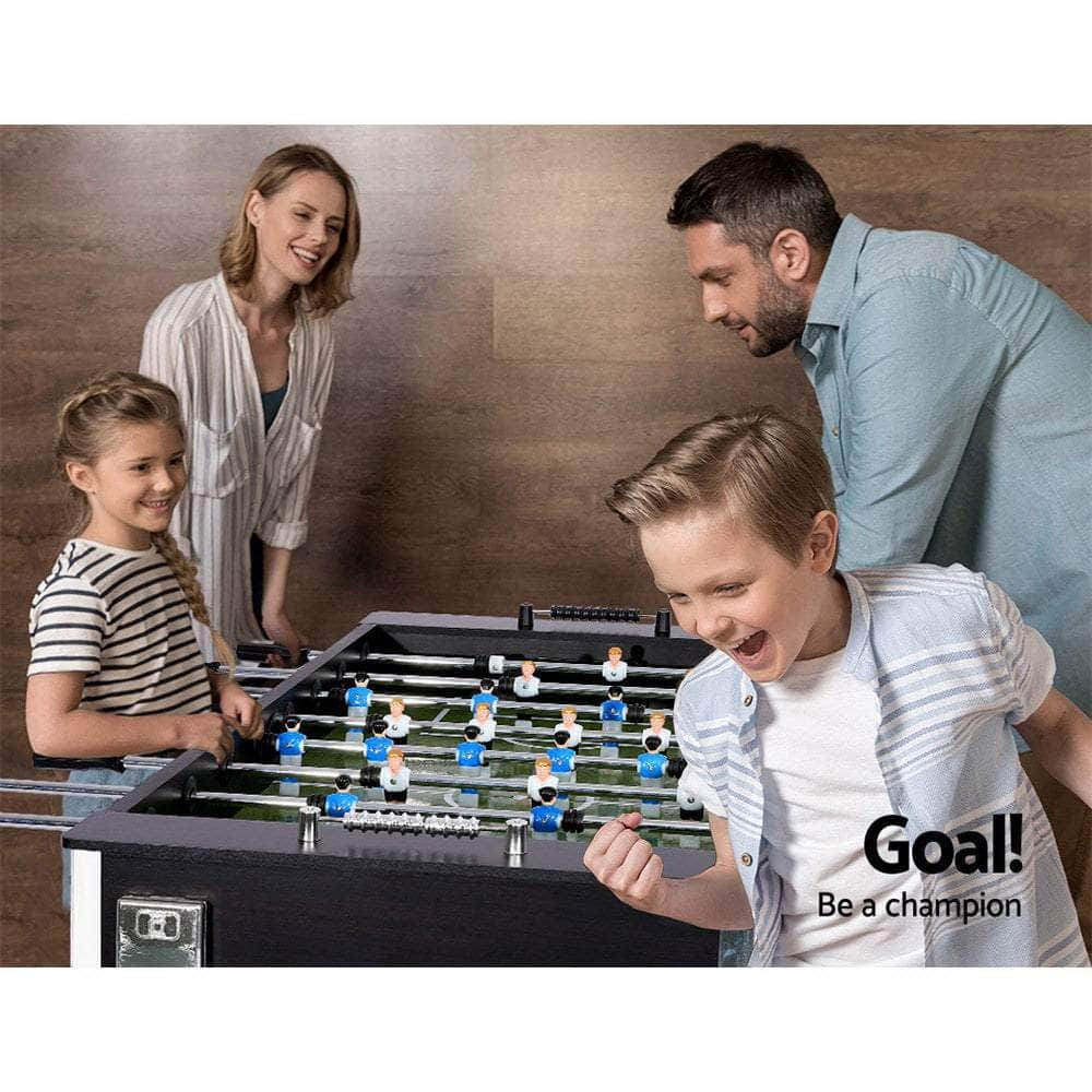 5Ft Black Soccer Table Foosball Football Game