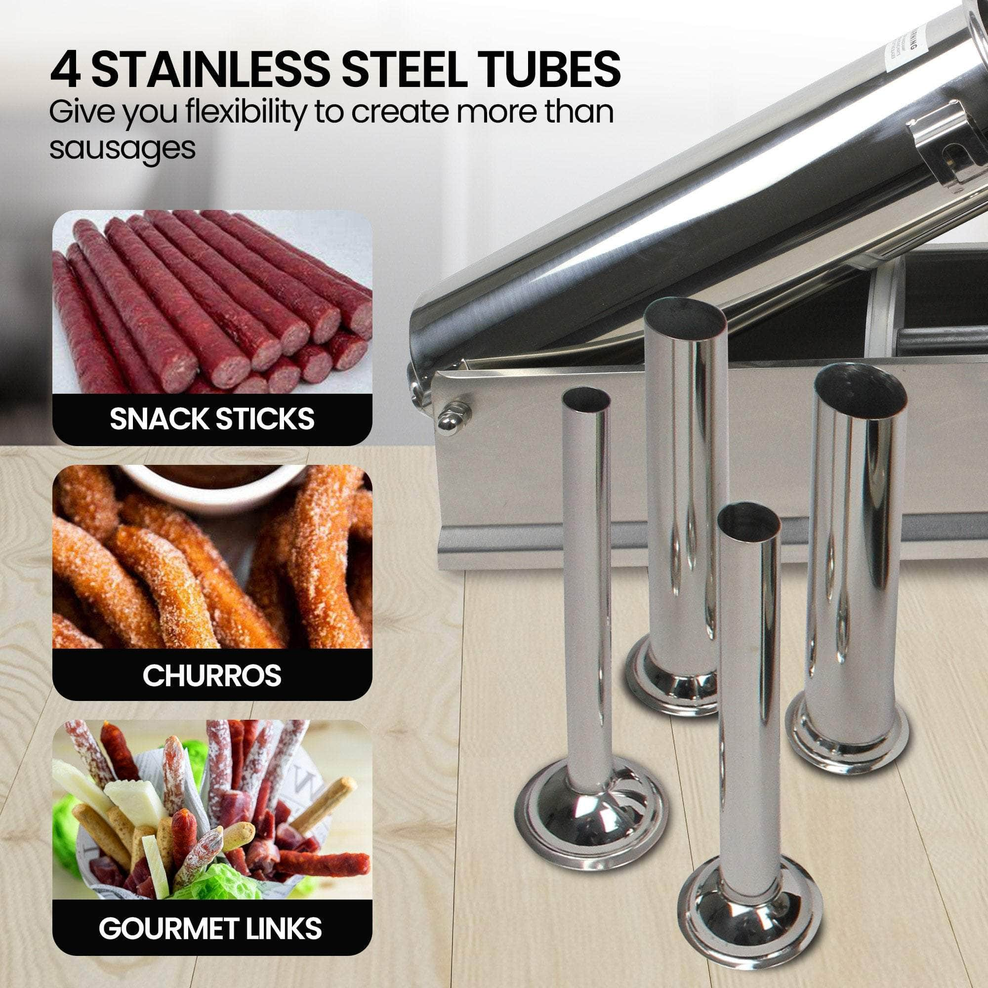 5L Stainless Steel Horizontal/Vertical Sausage Stuffer