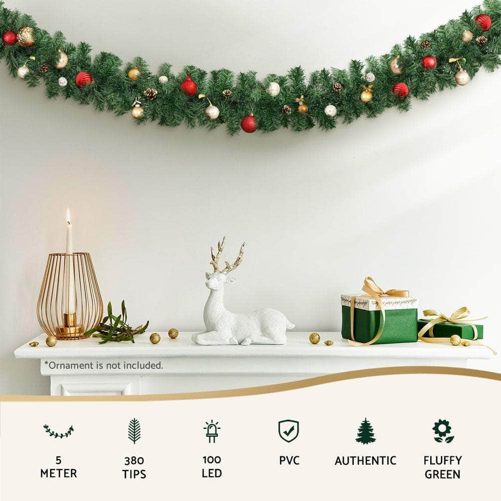 5m LED Christmas Garland - 380 Tips Decoration