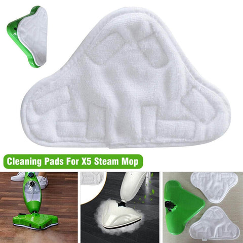 5PCS Stick On White Washable Cleaning Pads Microfiber For X5 Steam Mop