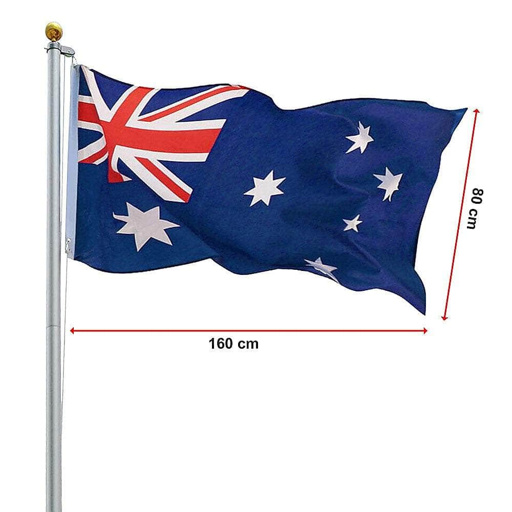 6.0M Flag Pole Full Set / Kit W Australian Flag