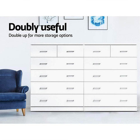 6 Chest Of Drawers - Andes White