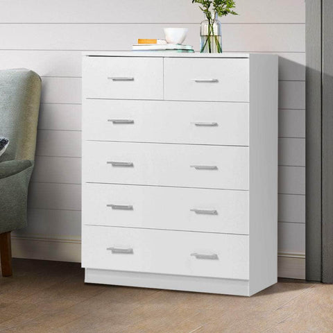 6 Chest Of Drawers - Andes White