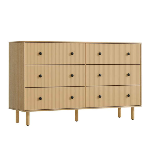 6 Chest Of Drawers Flutted Front - Ruth Oak