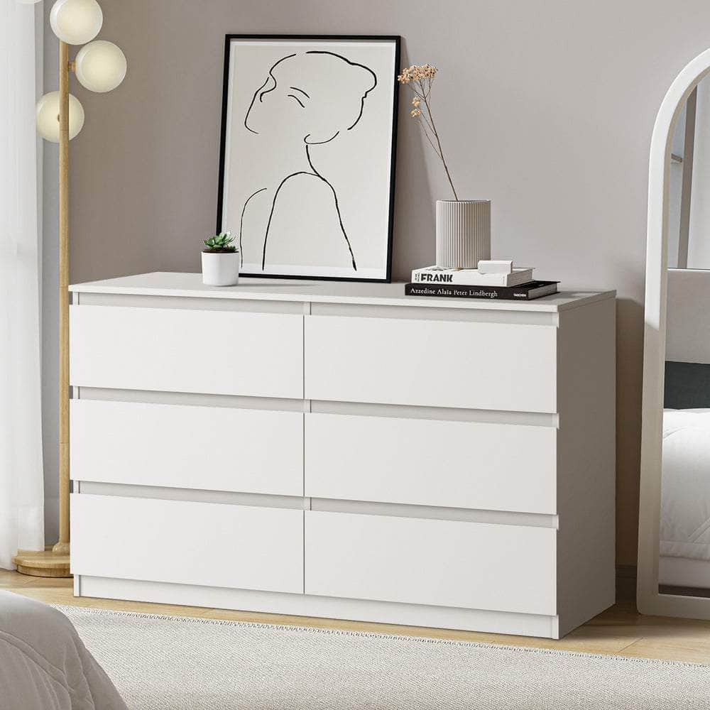 6 Chest of Drawers Lowboy Dresser Table Bedroom Black/White