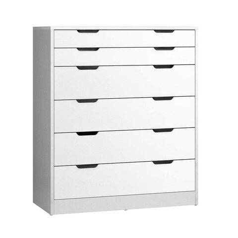 6 Chest of Drawers Tallboy Storage Cabinet Dresser Bedroom