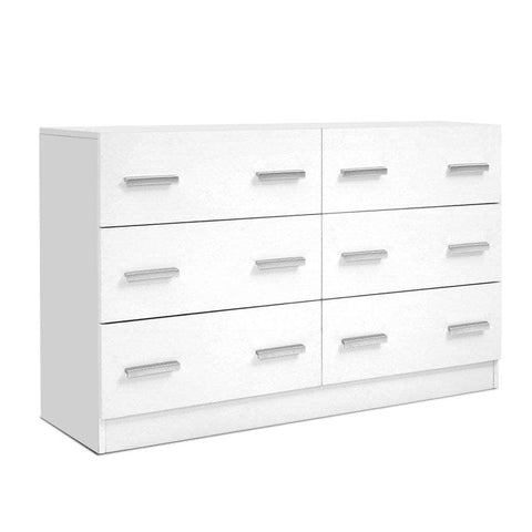 6 Chest of Drawers - VEDA White