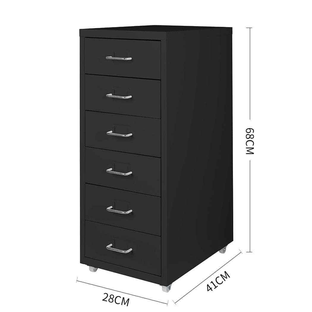 6 Drawer Office Cabinet Drawers Black