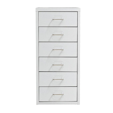 6 Drawer Office Cabinet Drawers White