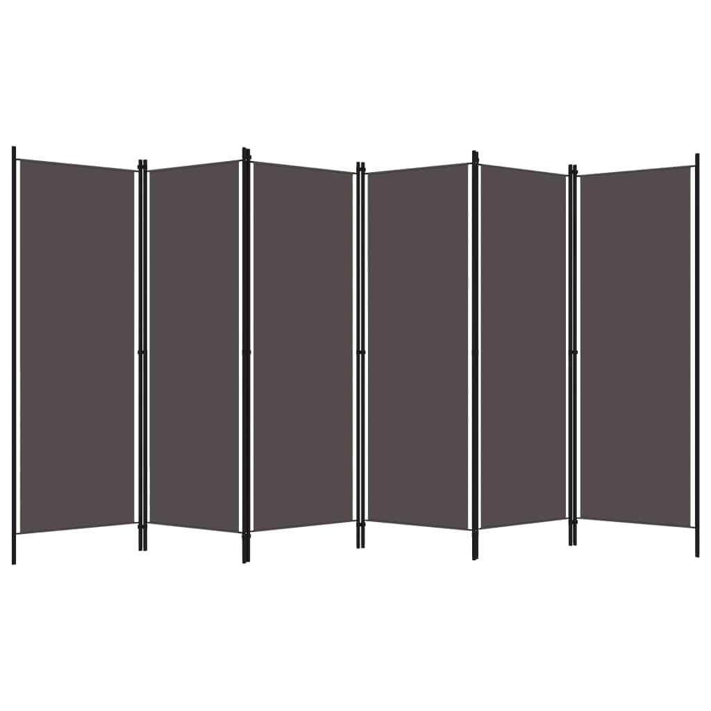 6-Panel Room Divider Anthracite