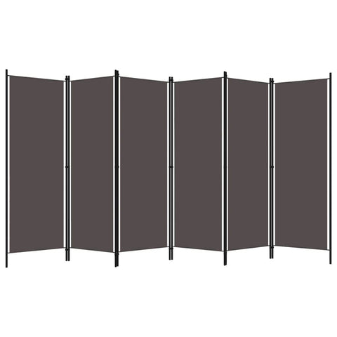 6-Panel Room Divider Anthracite