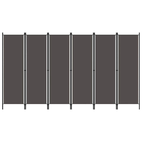 6-Panel Room Divider Anthracite