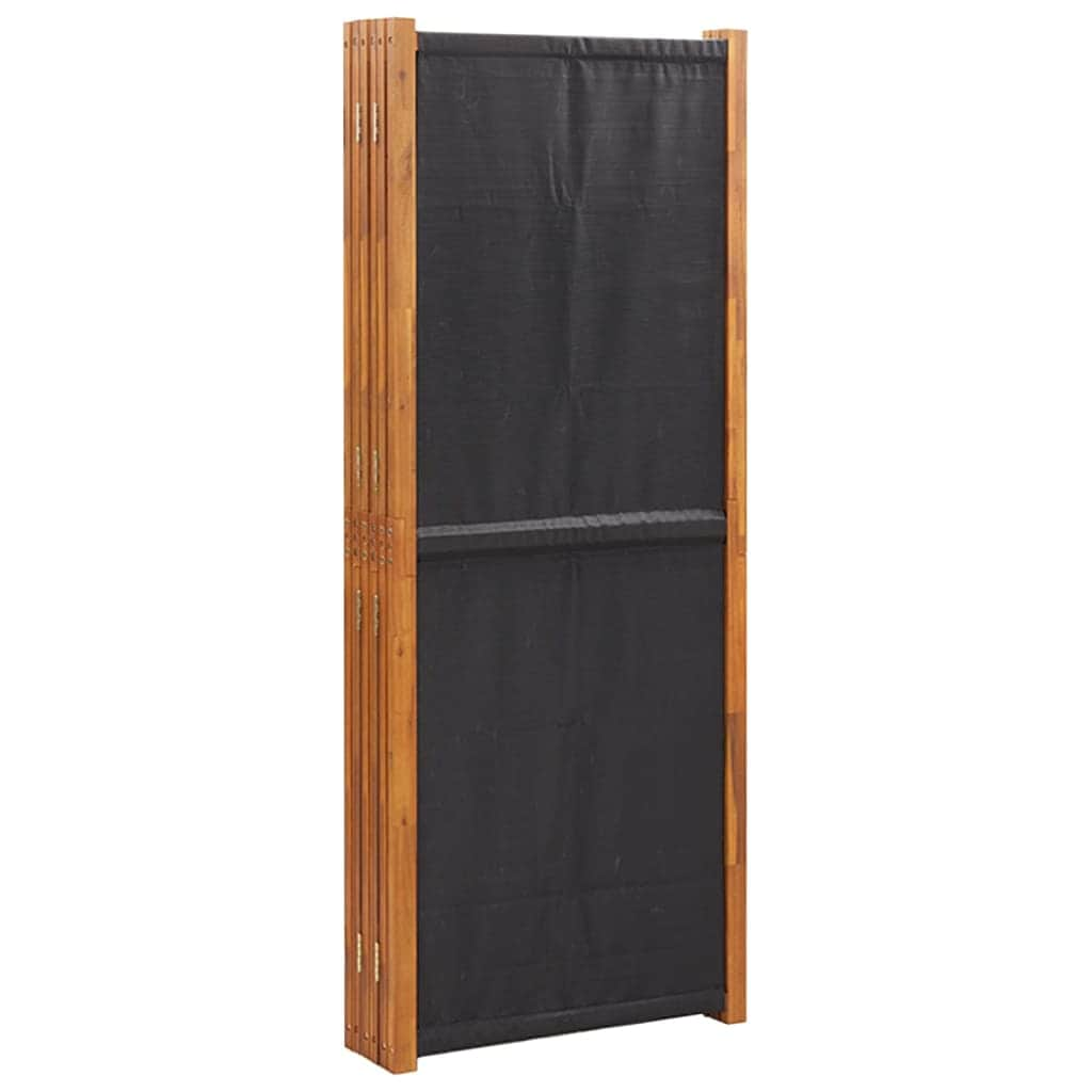 6-Panel Room Divider Black