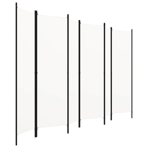 6-Panel Room Divider Cream White