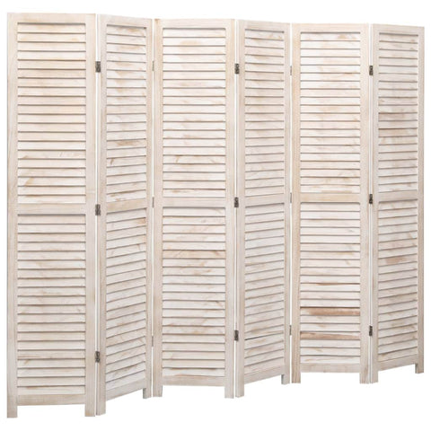 6-Panel Room Divider White