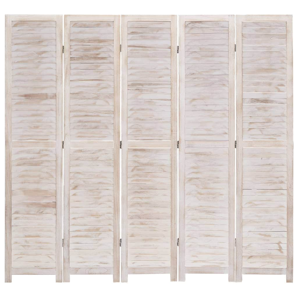 6-Panel Room Divider White