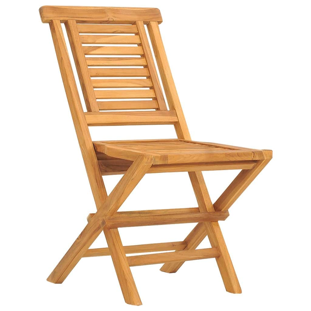 6-Pcs Teak Wood Folding Garden Chair Set