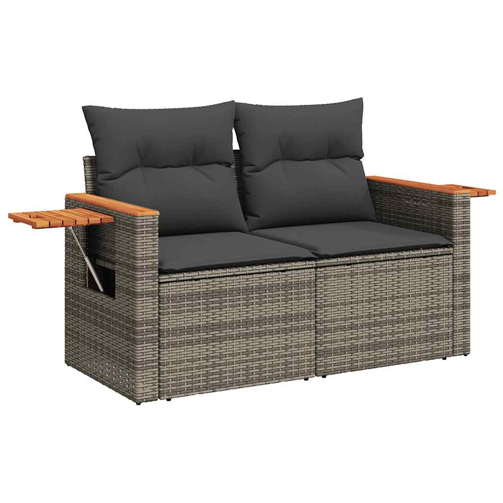 6 Piece Garden Sofa Set with Cushions Poly Rattan - Outdoor Comfort