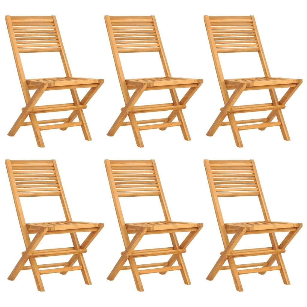 6-Piece Teak Wood Folding Garden Chair